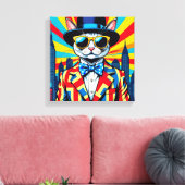 DEVON REX-BIG CITY CAT 2 CANVAS AFDRUK (Insitu (Woonkamer))