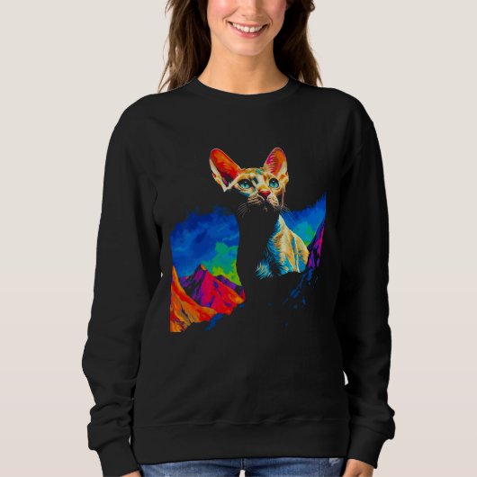 Devon Rex Cat Art Trui (Voorkant)