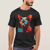 Devon Rex Cat Beach Party T-shirt (Voorkant)