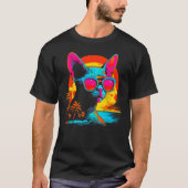Devon Rex Cat Beach T-shirt (Voorkant)