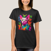 Devon Rex Cat Best Friends T-shirt (Voorkant)