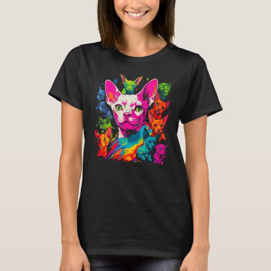 Devon Rex Cat Best Friends T-shirt (Voorkant)