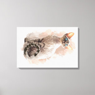 Devon Rex cat Canvas Afdruk