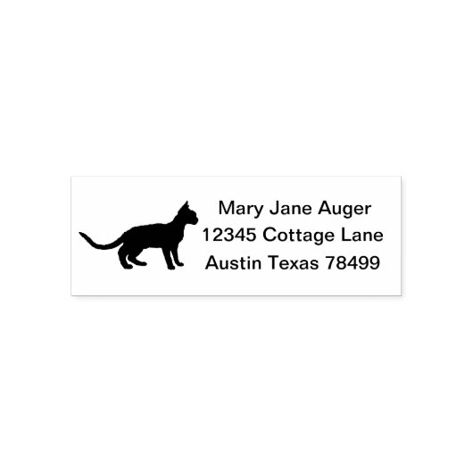 Devon Rex Cat gepersonaliseerd zelfadres Zelfinktende Stempel (Design)