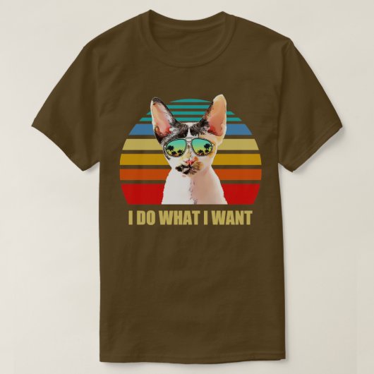 Devon Rex Cat ik doe wat ik wil Funny Cat Lover T-shirt (Design voorkant)