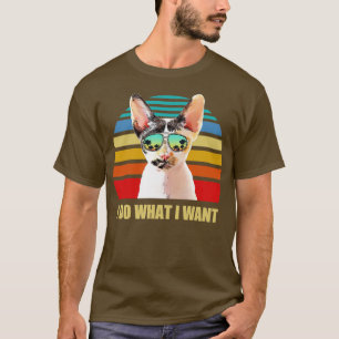 Devon Rex Cat ik doe wat ik wil Funny Cat Lover T-shirt