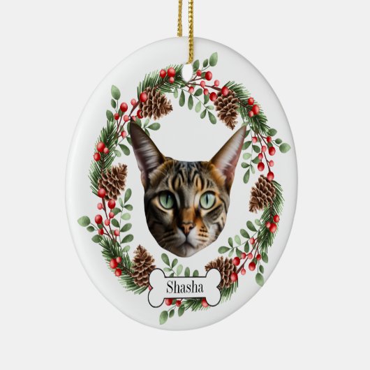 Devon Rex Cat Keramisch Ornament (Rechts)