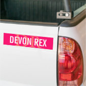 Devon Rex Cat Monogram Design Bumpersticker (Op Truck)