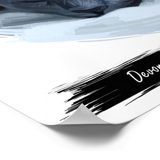 Devon Rex Cat Print | Kat-wanddruk (Hoek)