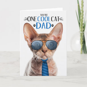 Devon Rex Cat Vaderdag One Cool Cat Feestdagen Kaart