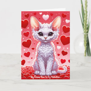Devon Rex Cat Valentijn Spint vakantie Kaart