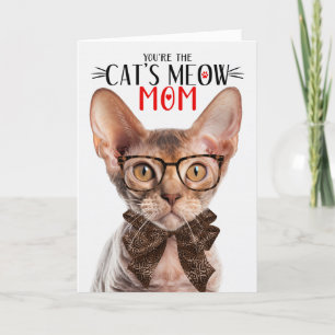 Devon Rex Cat voor Mam op Moederdag Feestdagen Kaart