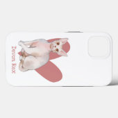 Devon Rex Cat Waterverf Kat Roze hart Case-Mate iPhone Case (Achterkant (horizontaal))