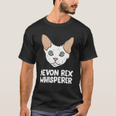 Devon Rex Fluisteraar Grappige Devon Rex Kat T-shirt (Voorkant)