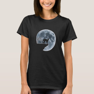 Devon Rex Halloween Costume Moon Silhouette T-shirt