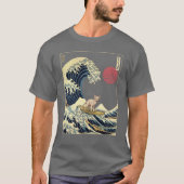 Devon Rex Kanagawa Japanese Surfing Wave T-shirt (Voorkant)