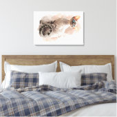 Devon Rex kat Canvas Afdruk (Insitu (Slaapkamer))