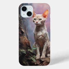Devon rex kat iPhone 15 mini hoesje