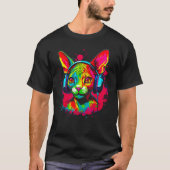Devon Rex Kat DJ T-shirt (Voorkant)