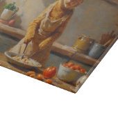 Devon Rex kat kookt in keuken Snijplank (Hoek)