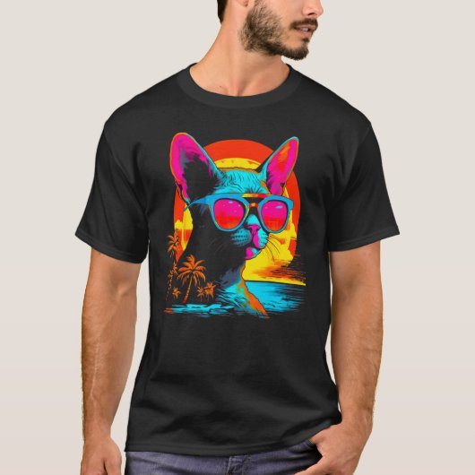 Devon Rex Kat Strand T-shirt (Voorkant)