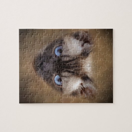 Devon Rex kattegezicht Legpuzzel (Horizontaal)