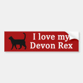 Devon Rex Love Bumpersticker (Voorkant)
