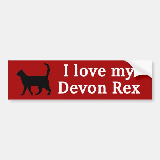 Devon Rex Love Bumpersticker (Voorkant)