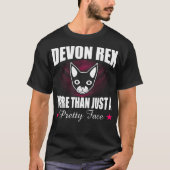 Devon Rex meer dan alleen een  gezichtscadeau T-shirt (Voorkant)