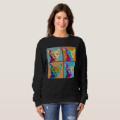 Devon Rex Pop Illustration Colorful Animal Women Trui (Voorkant volledig)
