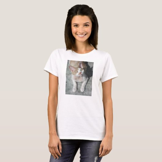 devon rex schattig t-shirt (Voorkant volledig)