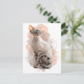 Devon Rex Sofi Briefkaart (Staand voorkant)