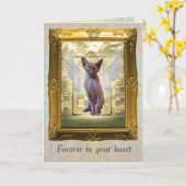 Devon Rex Sphynx Engel Kat Pet Sympathie Kaart (Gele Bloem)