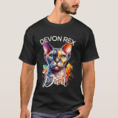 Devon Rex vader Devon Rex kat T-shirt (Voorkant)