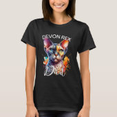 Devon Rex vader Devon Rex kat T-shirt (Voorkant)