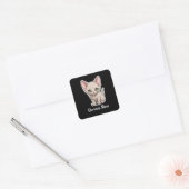Devon Rex Vierkante Sticker (Envelop)