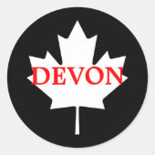 Devon Ronde Sticker (Voorkant)