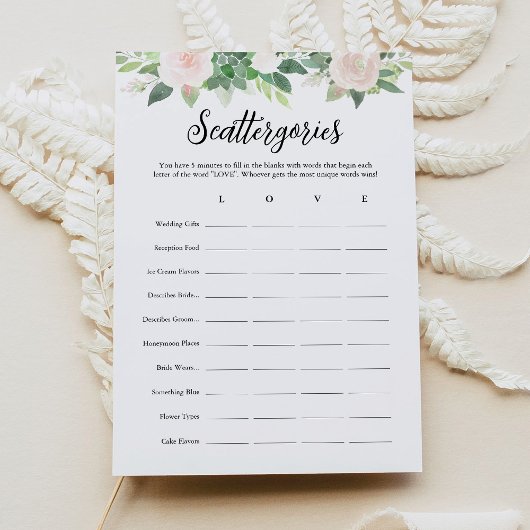 DEVON Scattergories Vrijgezellenfeest Game Kaart