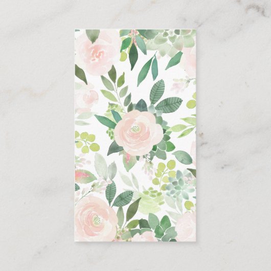 DEVON Succulent Blush Bloemen Display Douche Kaart (Achterkant)