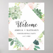 DEVON Succulent Geslacht onthullen Welkom 18x24 Poster (Voorkant)