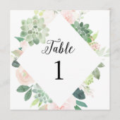 DEVON Succulent Greenery Table Number 5,25-inch vi Programmakaart (Voorkant)