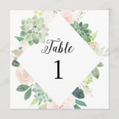 DEVON Succulent Greenery Table Number 5,25-inch vi Programmakaart (Achterkant)