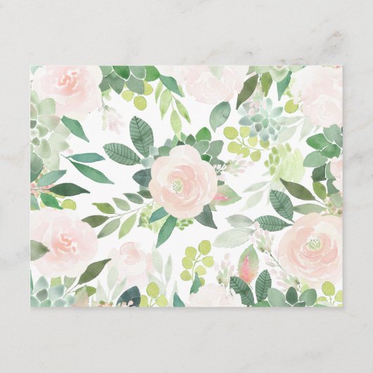 DEVON Succulent Wedding Details Kaart (Achterkant)