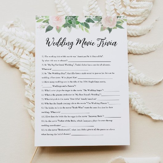 DEVON Trouwfilm Trivia Vrijgezellenfeest Spel Kaart