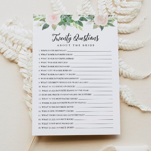 DEVON Twintig vragen over het bruidsspel Kaart