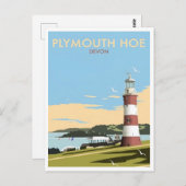 Devon UK Plymouth Lighthouse Travel Retro Geïnspir Briefkaart (Voorkant / Achterkant)