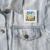 Devon Vierkante Button 5,1 Cm (In situ)