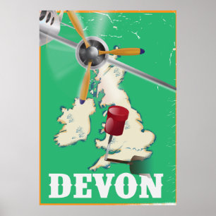 Devon vintage poster