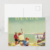 Devon Vintage Travel Briefkaart (Voorkant / Achterkant)