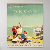 Devon Vintage Travel Poster (Voorkant)